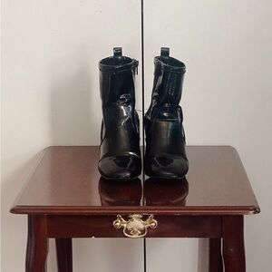 Black Vinyl Pump Boots with Wide Foot — ALDO